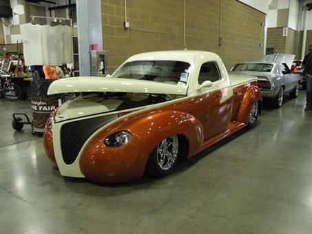 orange white truck